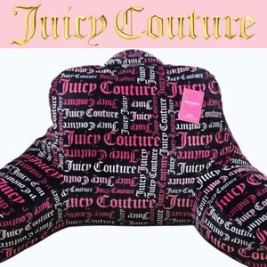 Juicy Couture Home Word Play Logo Plush Bed Rest Pillow w/Cell Pocket